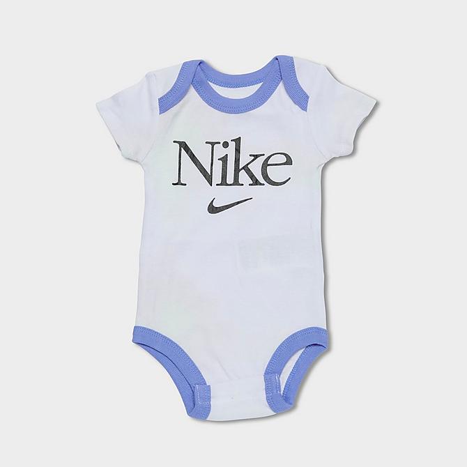 Front view of Girls' Infant Nike Aura Bodysuit, Headband and Booties Set (3-Piece) in Copa Click to zoom