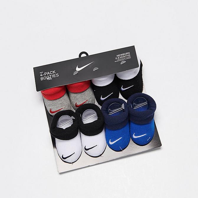 Front view of Infant Nike Swoosh Bootie Set (4-Pack) in Multi-Color Click to zoom