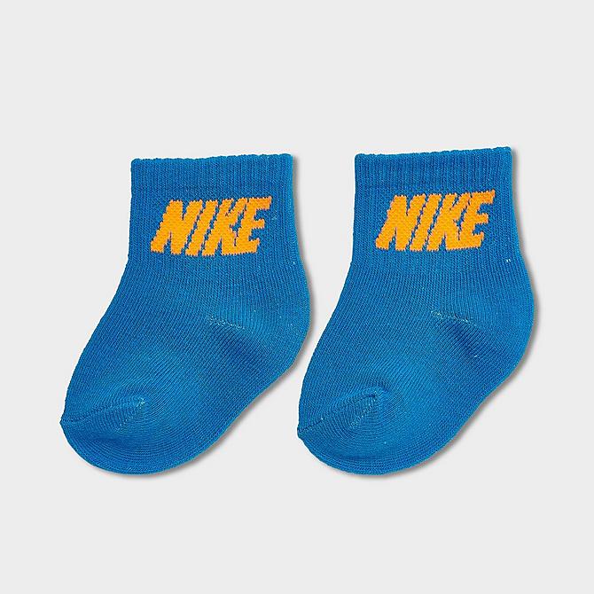 Back view of Infant Nike Ankle Socks (6-Pack) in Multi-Color Click to zoom