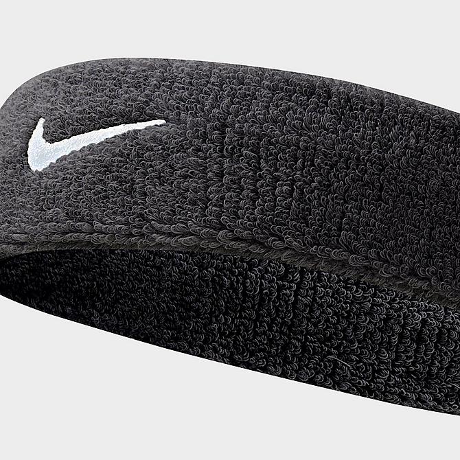 Back view of Nike Swoosh Headband in Black/White Click to zoom