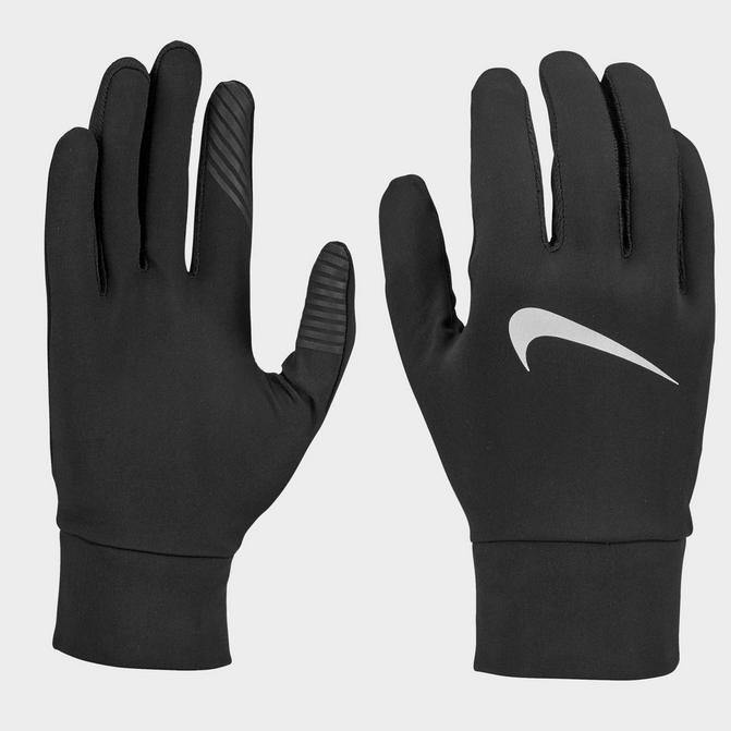 Gants joueur Nike Lightweight Tech Run noir blanc sur