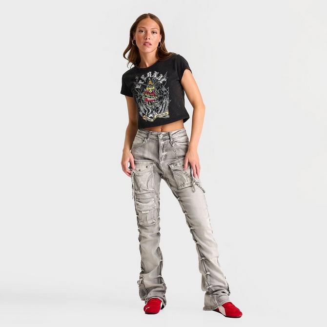 [angle] view of Women's Smoke Rise Kara Fitted T-Shirt in Black Click to zoom