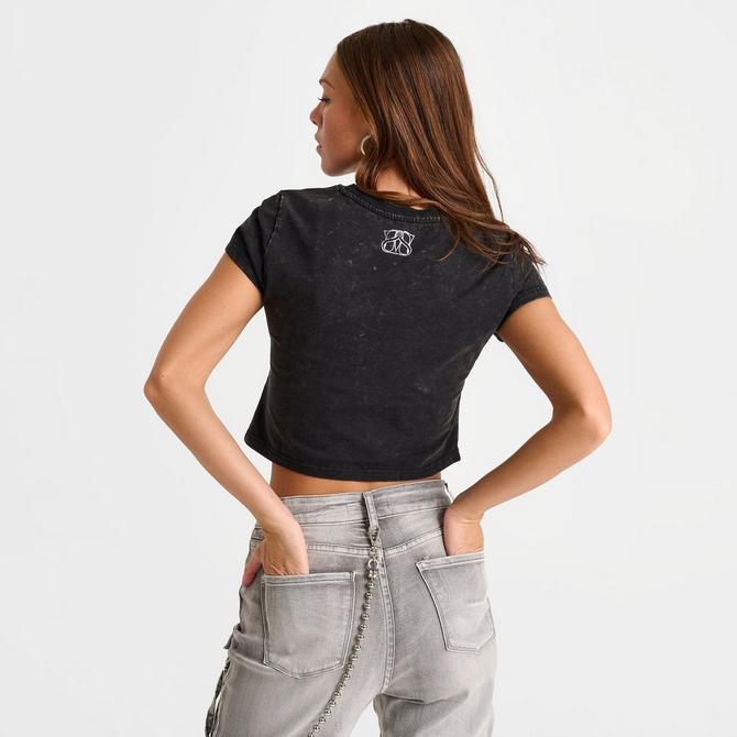 [angle] view of Women's Smoke Rise Kara Fitted T-Shirt in Black Click to zoom