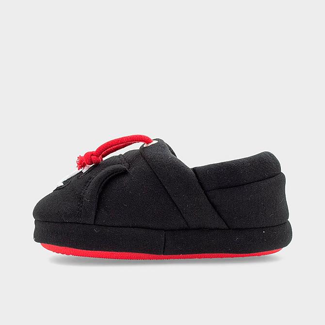 Front view of Boys' Toddler Champion University II Slippers in Black/Red Click to zoom