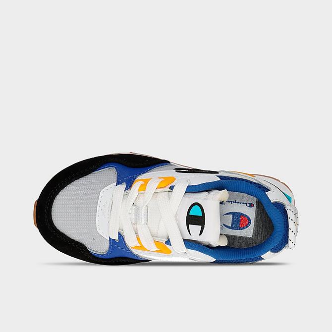 Back view of Kids' Toddler Champion Relay Casual Shoes in White/Blue/Multi Click to zoom