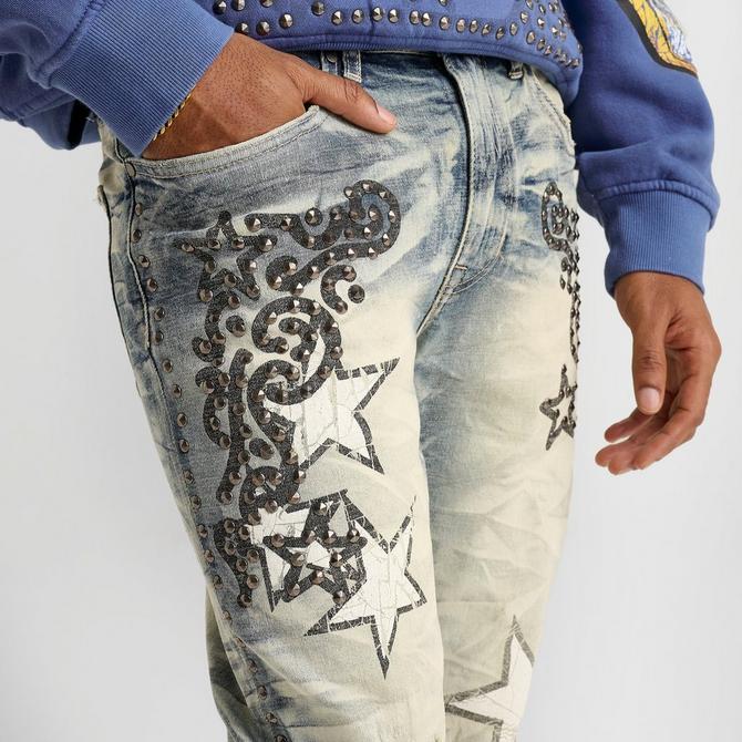 Men's Smoke Rise Maximalist Studded Flare Denim Jeans