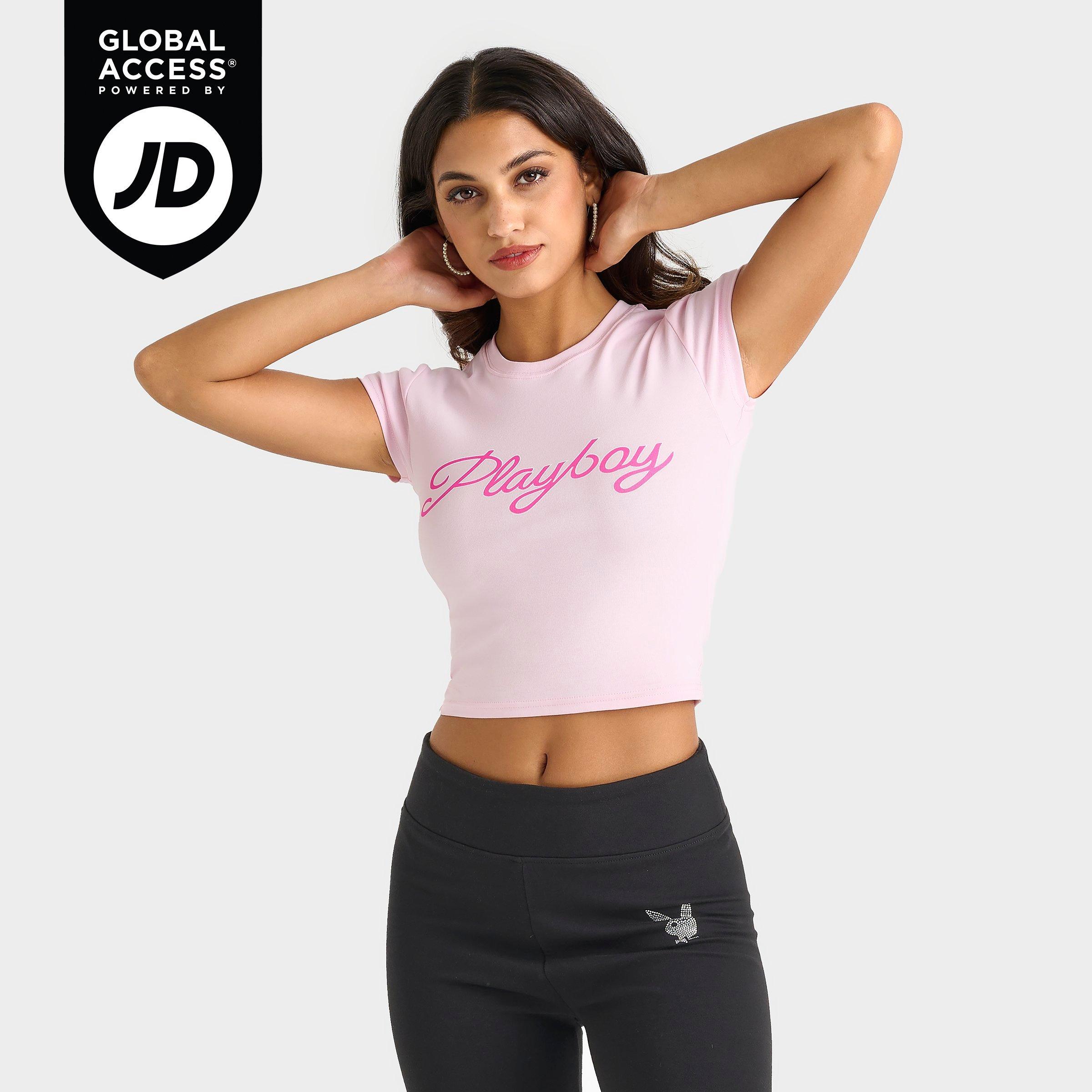 Women's Playboy Script Baby T-Shirt | Finish Line