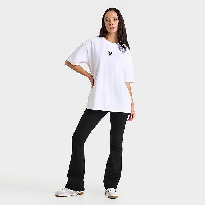 Women's Playboy Smoke Lips Boyfriend T-Shirt| Finish Line Women's Playboy Smoke Lips Boyfriend T-Shirt| Finish Line