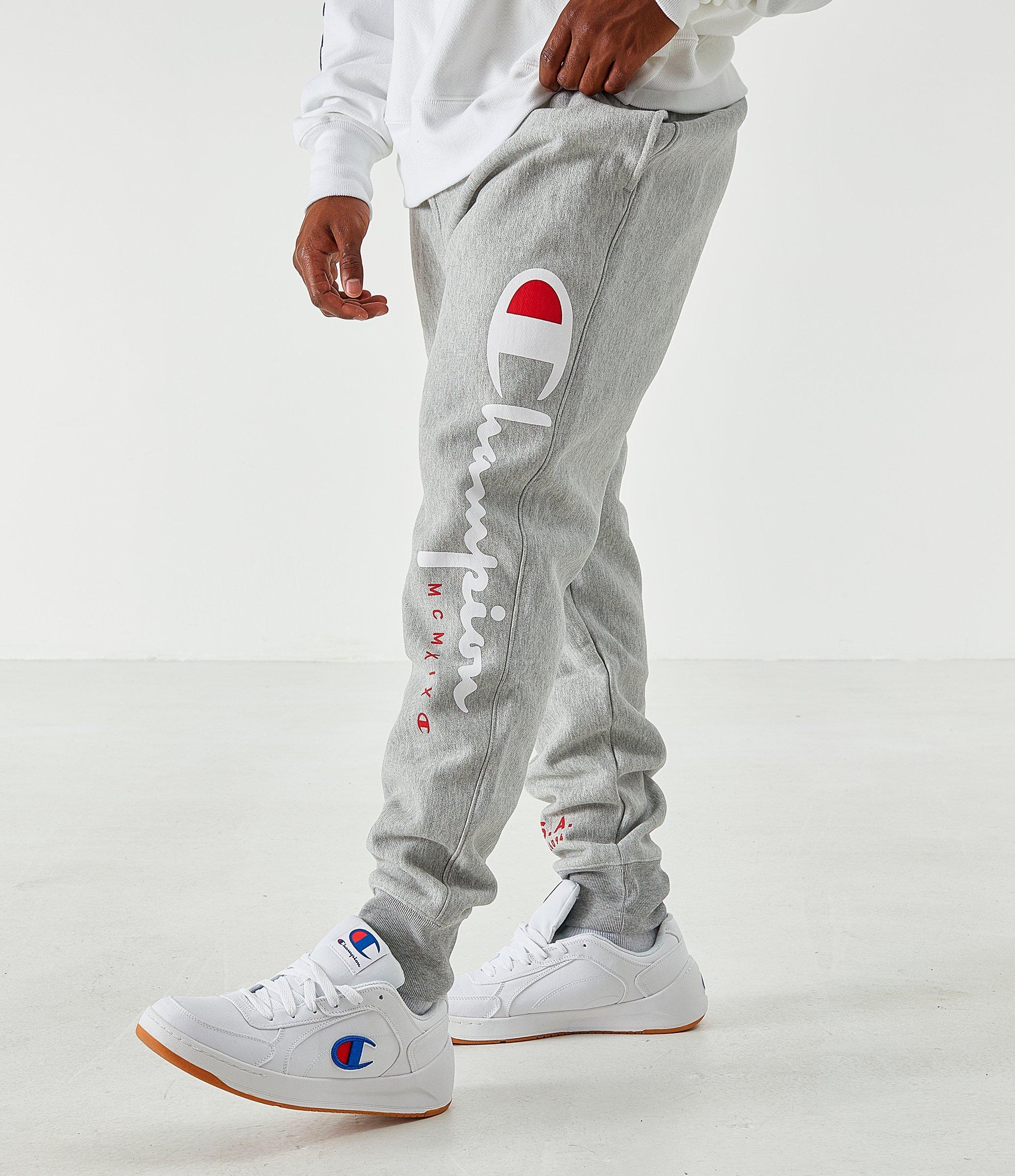 champion joggers mens grey