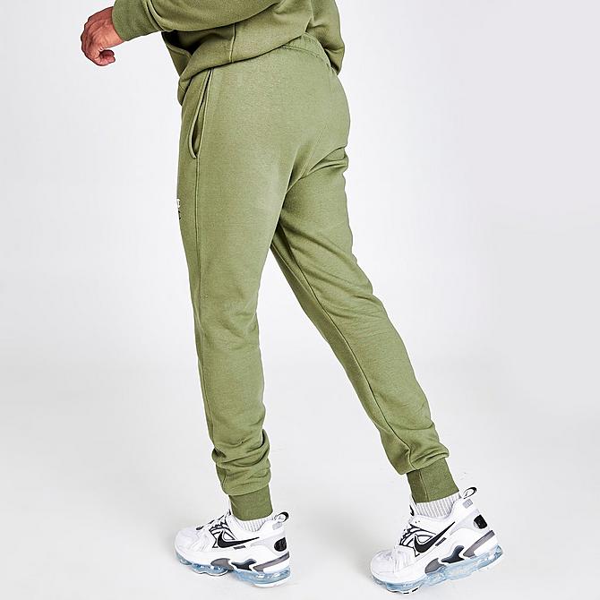 Back Right view of Men's Champion Triple Logo Jogger Pants in Cargo Olive Click to zoom