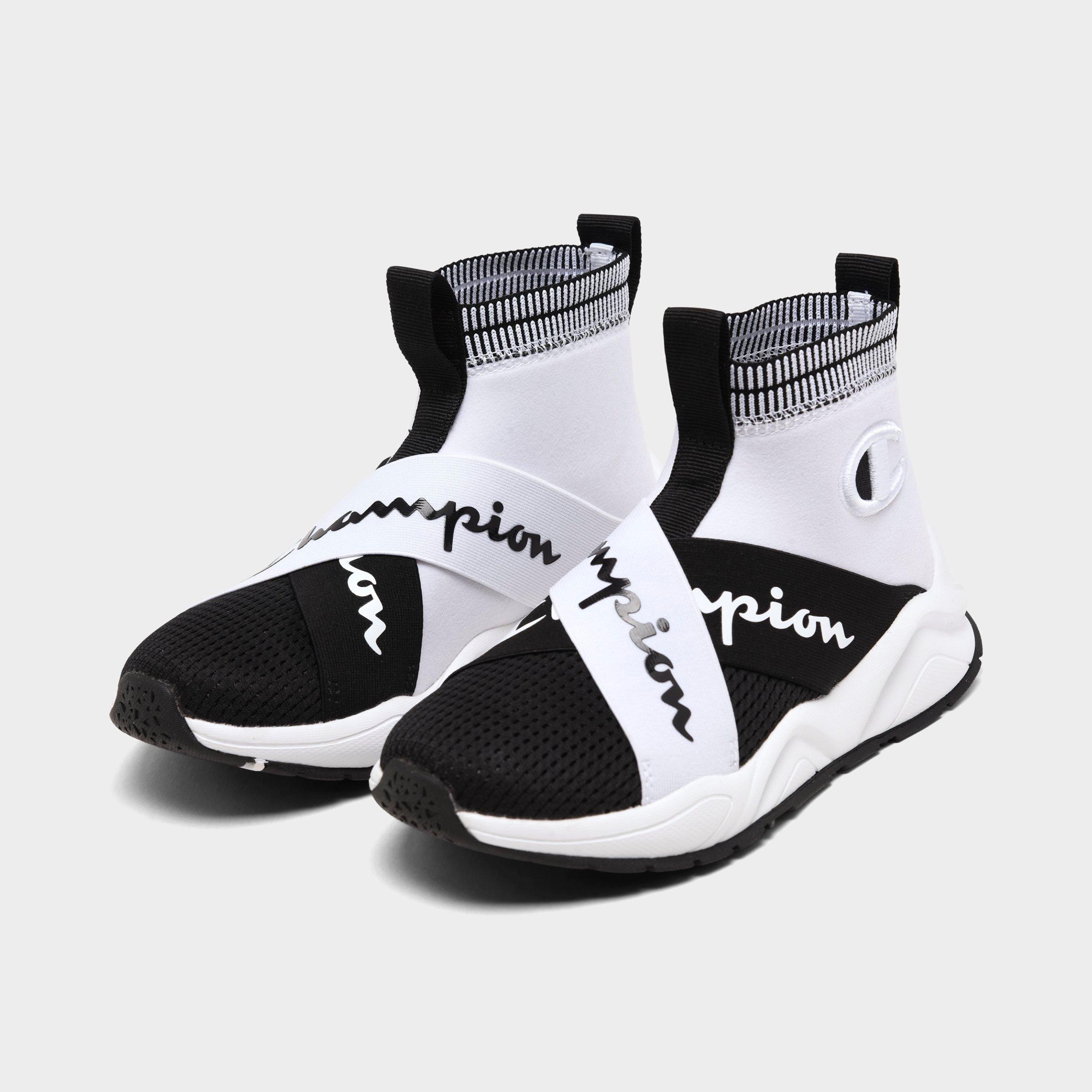 white and black champion shoes