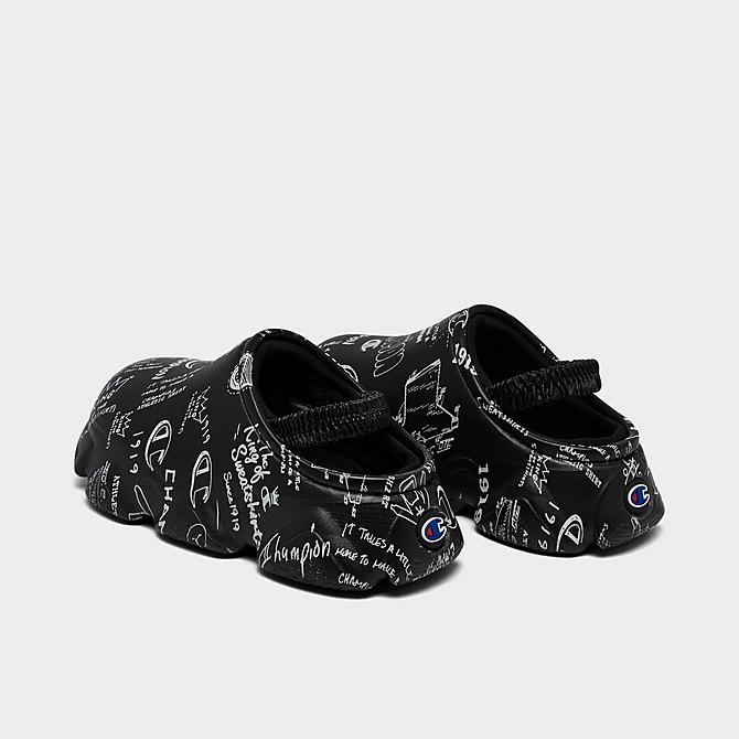 Left view of Kids' Toddler Champion Super Meloso Doodle Clog Shoes in Black Click to zoom