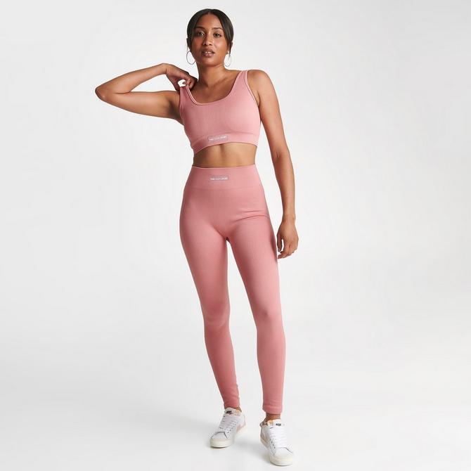 Women's Pink Soda Sport Tone Rib Seamless Tights