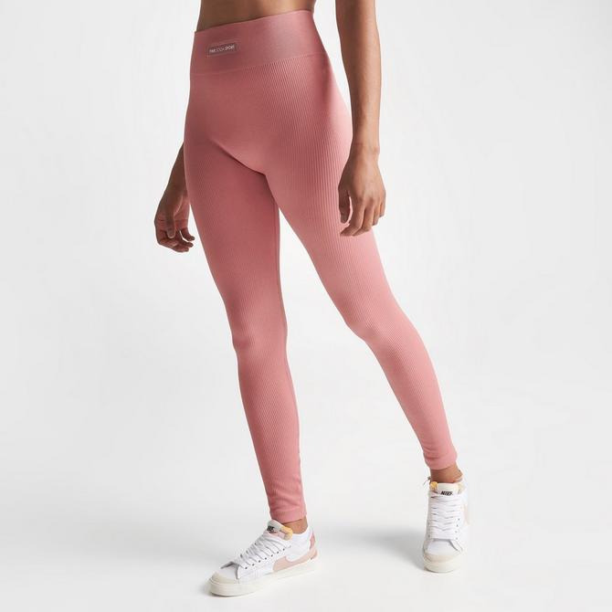 Pink Soda Plus side panel leggings in taupe