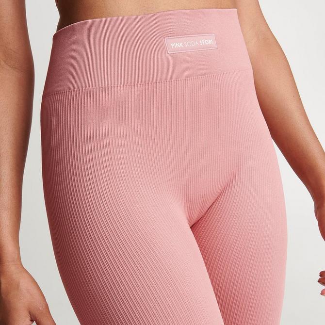 HIIT ribbed bra and leggings in pink