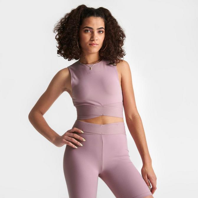 Women's Pink Soda Sport Cross Crop Top