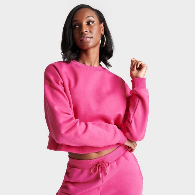 Women's Pink Soda Sport Cropped Crewneck Sweatshirt| Finish Line