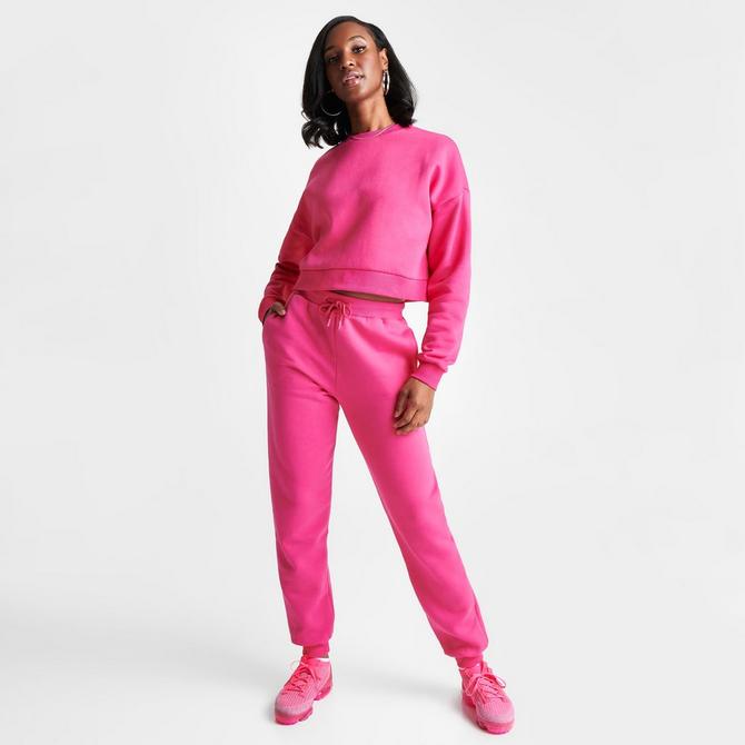 Women's Pink Soda Sport Cropped Crewneck Sweatshirt