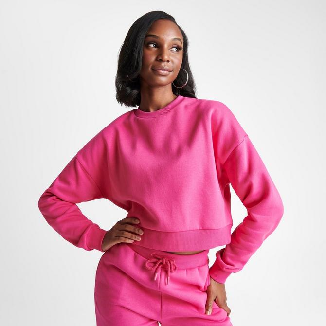 Hot pink store cropped sweatshirt