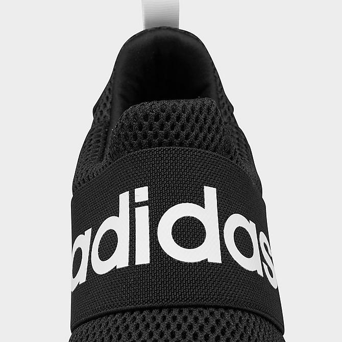 Front view of Girls' Big Kids' adidas Essentials Lite Racer Adapt 4.0 Casual Shoes in Black/White Click to zoom