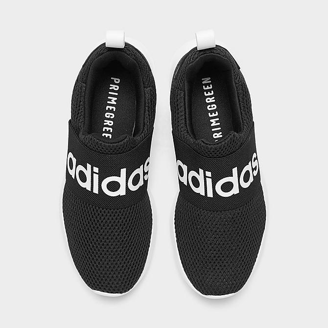 Back view of Girls' Big Kids' adidas Essentials Lite Racer Adapt 4.0 Casual Shoes in Black/White Click to zoom