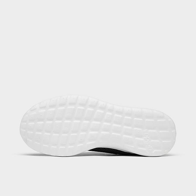 Bottom view of Big Kids' adidas Essentials Lite Racer Adapt 4.0 Casual Shoes in Black/White Click to zoom