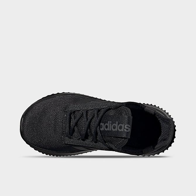 Back view of Big Kids' adidas Kaptir 2.0 Casual Shoes in Core Black/Core Black/Carbon Click to zoom