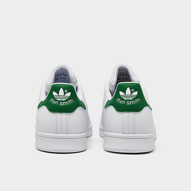 Left view of Women's adidas Originals Stan Smith Casual Shoes in Synthetic White/Green/White Click to zoom