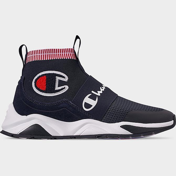 Right view of Men's Champion Rally Pro Casual Shoes in Navy Click to zoom