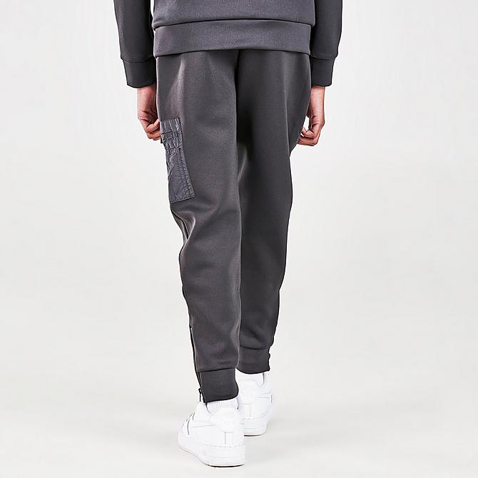 Back Right view of Boys' Rascal Mission MM Track Pants in Charcoal Click to zoom
