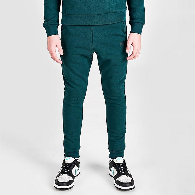 Front Three Quarter view of Boys' Rascal Essentials Jogger Pants in Jade Click to zoom