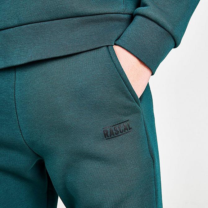 On Model 5 view of Boys' Rascal Essentials Jogger Pants in Jade Click to zoom