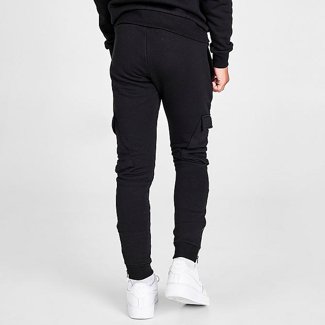 Back Right view of Boys' Rascal Gamma Cargo Jogger Pants in Black Click to zoom