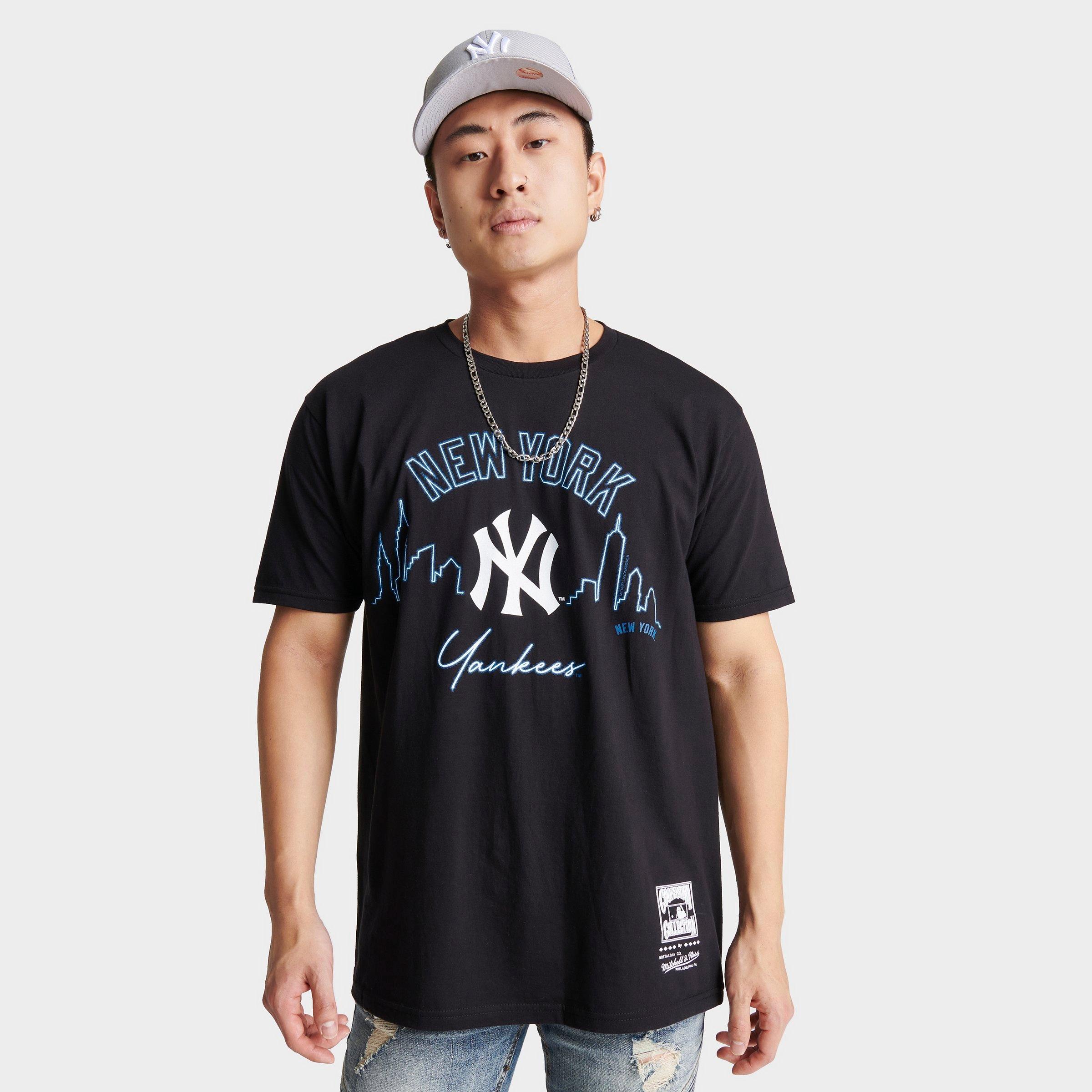 Men's Mitchell & Ness New York Yankees MLB Neon Skyline Graphic T-Shirt ...