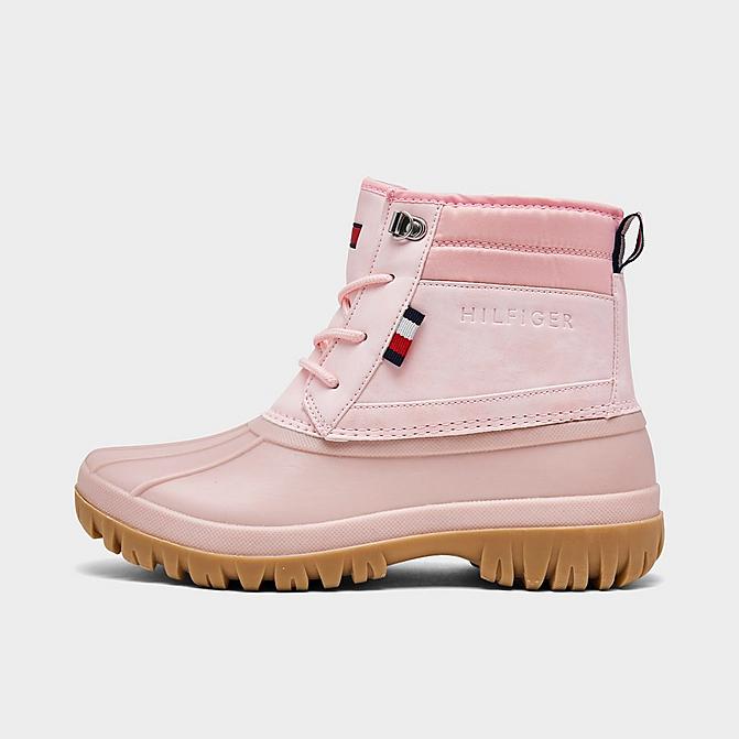 Right view of Girls' Little Kids' Tommy Hilfiger Duck Boots in Pink Click to zoom