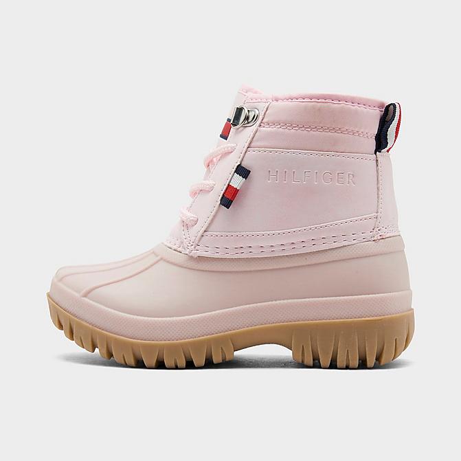 Right view of Girls' Toddler Tommy Hilfiger Duck Boots in Pink Click to zoom