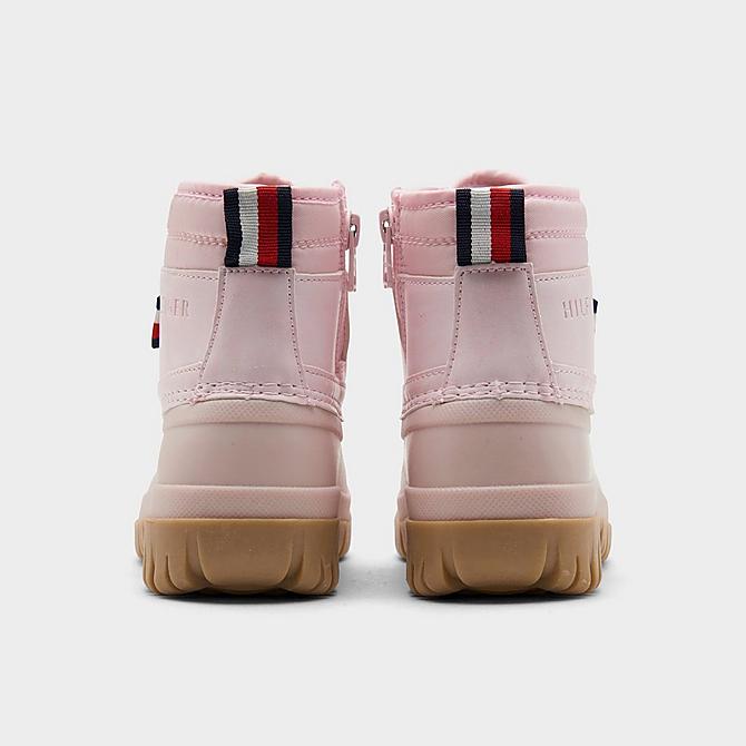 Left view of Girls' Toddler Tommy Hilfiger Duck Boots in Pink Click to zoom
