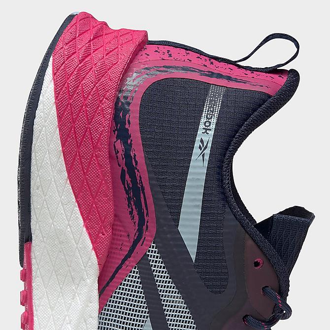 Front view of Women's Reebok Floatride Energy 3 Adventure Trail Running Shoes in Gable Grey/Pursuit Pink/Vector Navy Click to zoom