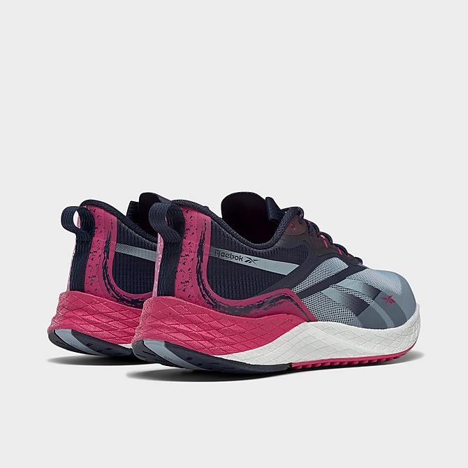 Left view of Women's Reebok Floatride Energy 3 Adventure Trail Running Shoes in Gable Grey/Pursuit Pink/Vector Navy Click to zoom