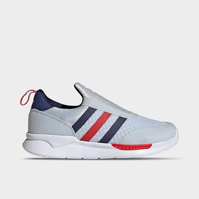 Right view of Little Kids' adidas Originals ZX 360 Casual Shoes in Halo Blue/Night Sky/Red Click to zoom