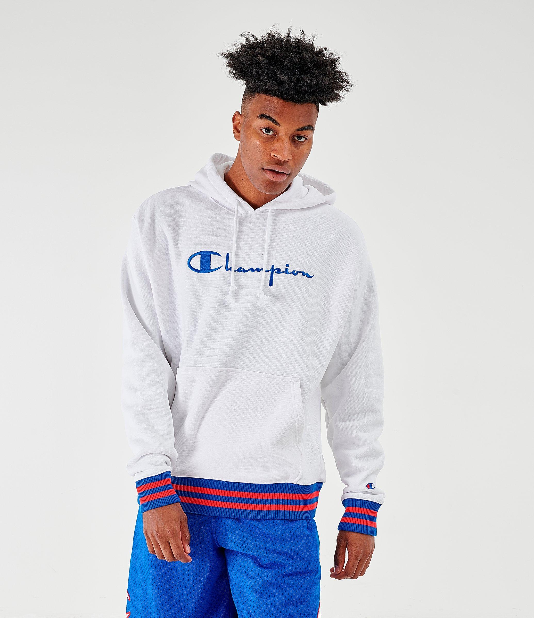 white champion core hoodie