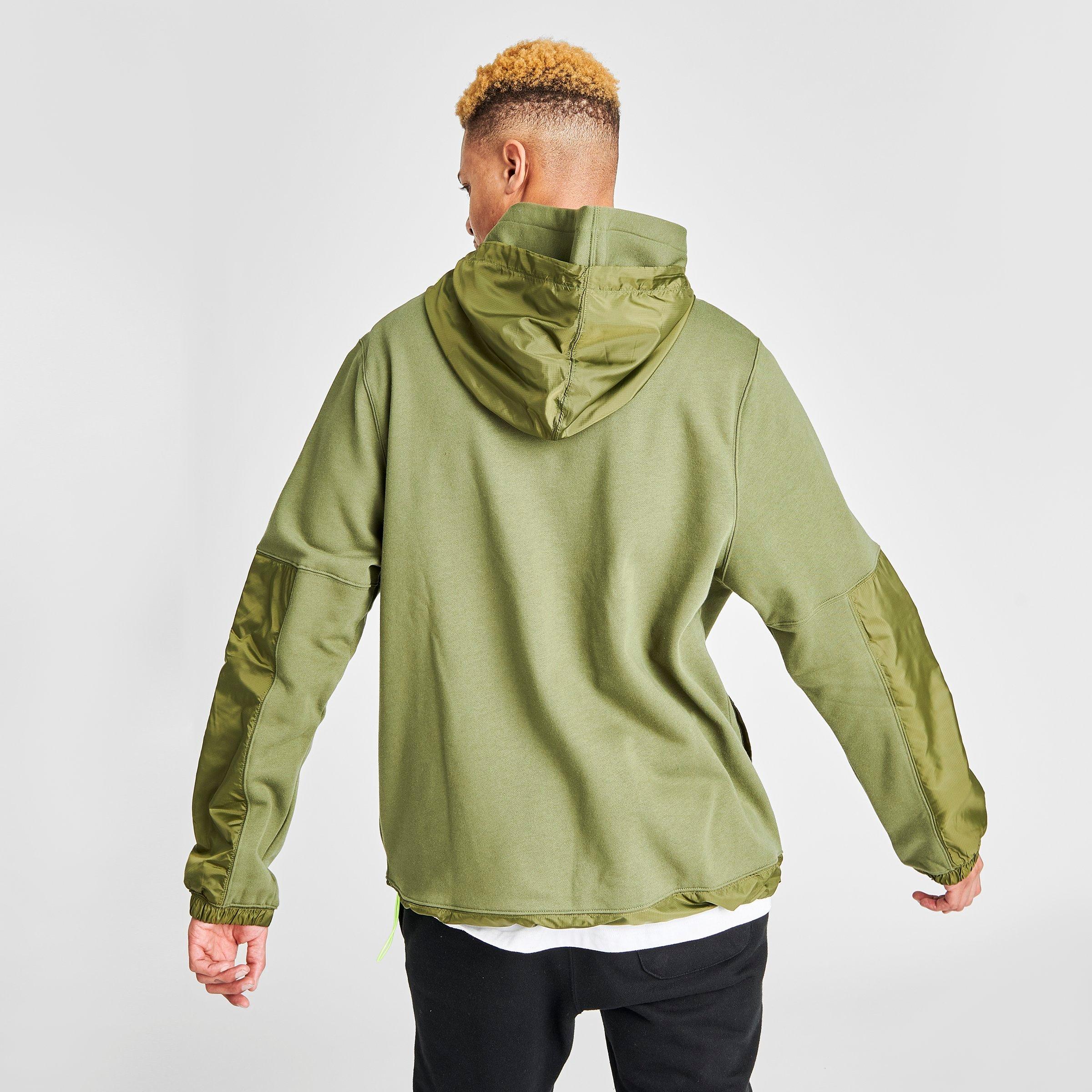 champion windbreaker mens olive