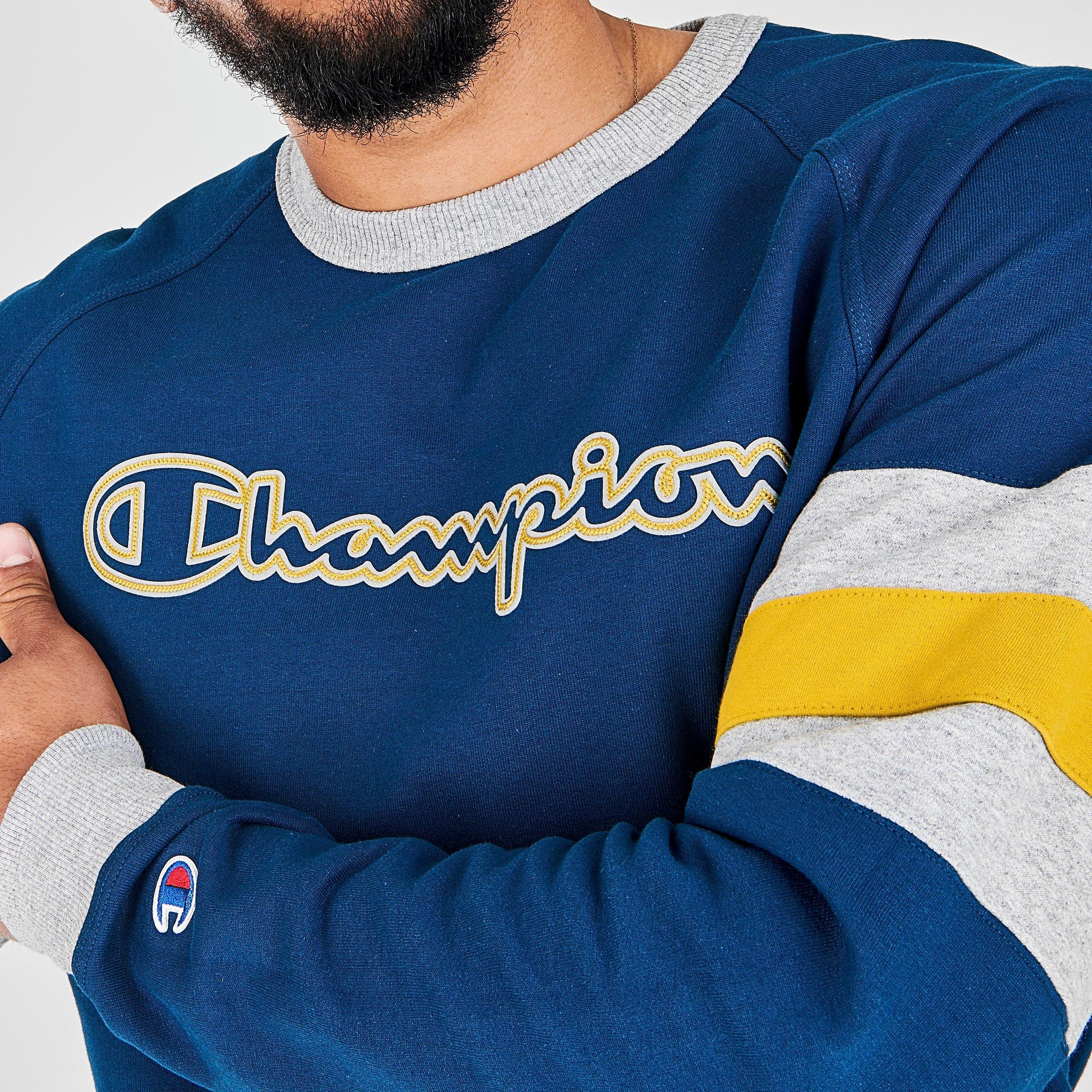 champion gold crewneck sweatshirt