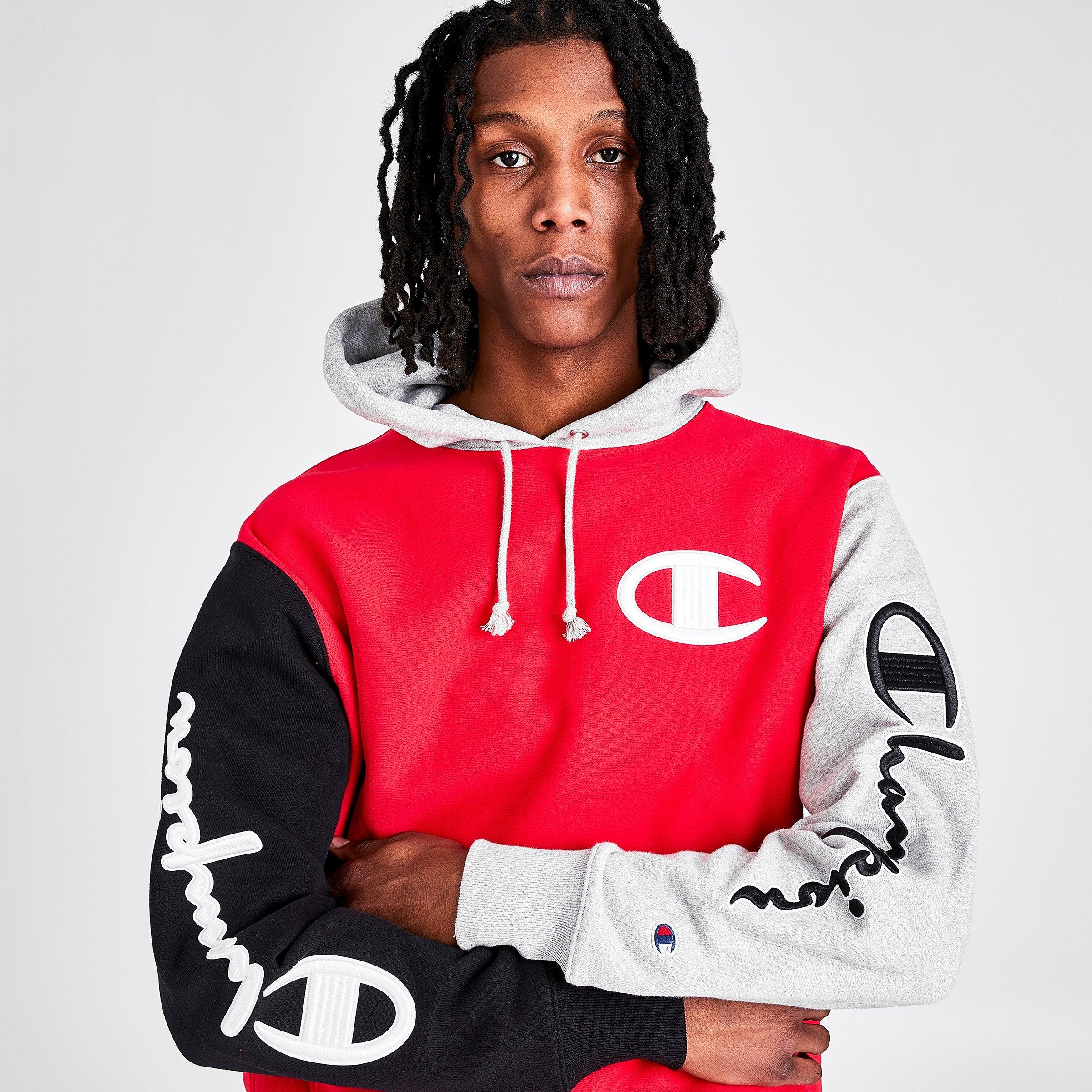 men's champion script hoodie