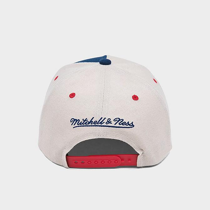 Left view of Mitchell & Ness Houston Rockets NBA Pop Panel Snapback Hat in White/Navy Click to zoom