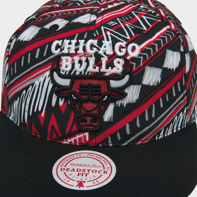 Mitchell and Ness Chicago Bulls Game Day Pattern Short Red