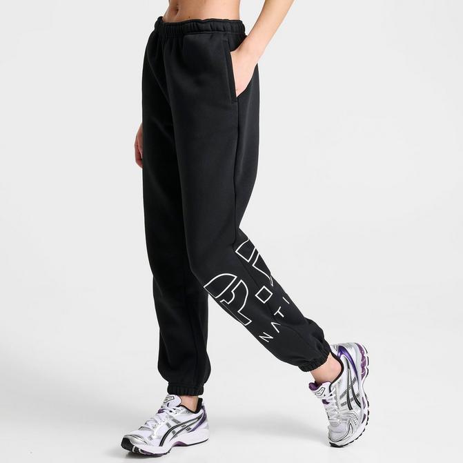 Nike Women's Straight Leg Sweatpants Black Size Small Gray Stripe