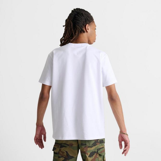 [angle] view of Men's Streetz Iz Watchin Pray For My Opps T-Shirt in White Click to zoom
