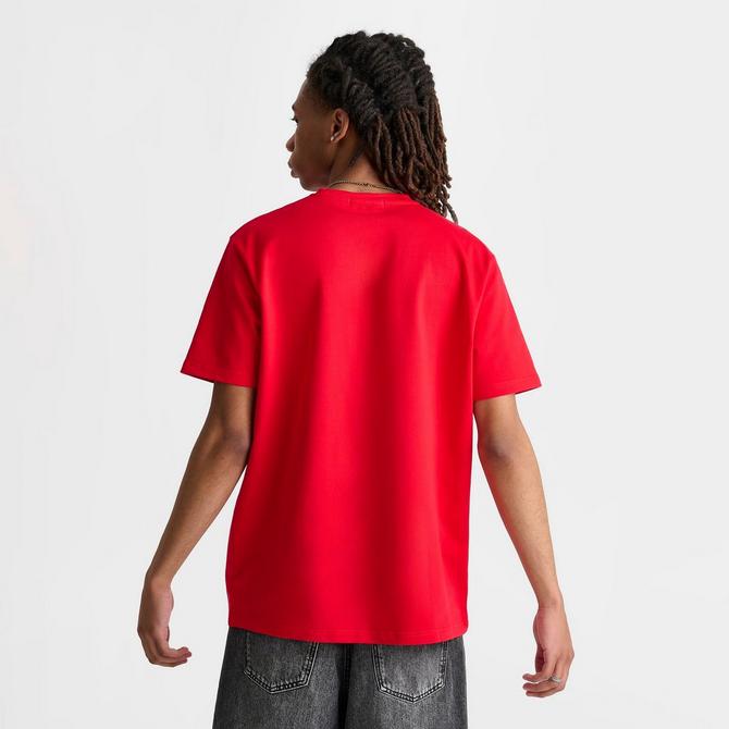 [angle] view of Men's Streetz Iz Watchin Champ Is Here T-Shirt in Red Click to zoom
