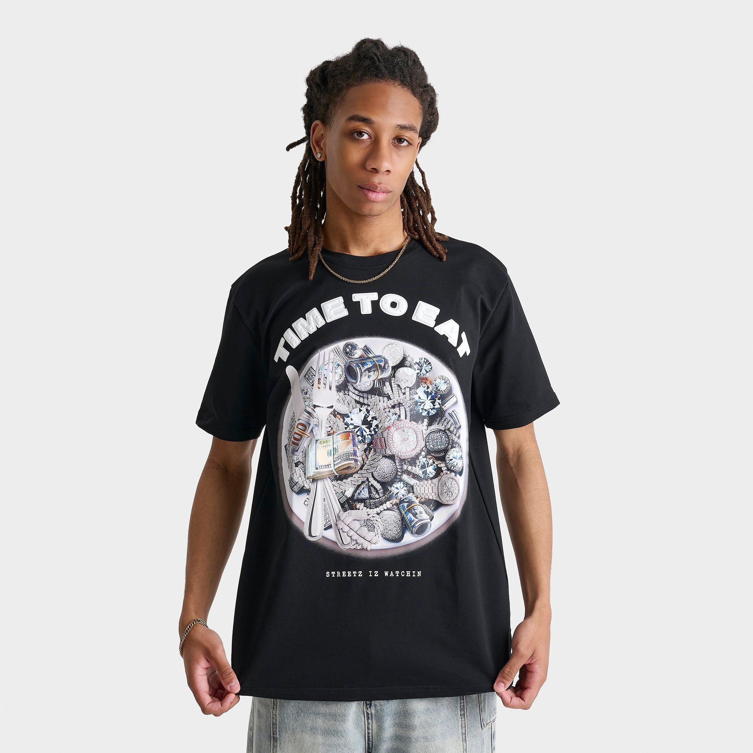 Men's Streetz Iz Watchin Time To Eat T-Shirt | Finish Line